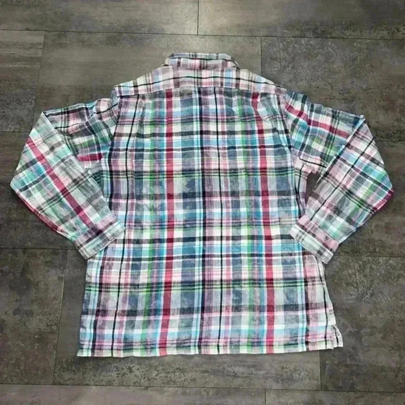 NEW Polo Ralph Lauren Men's Multicolor Classic Fit Bleached Plaid Flannel - Picture 5 of 9